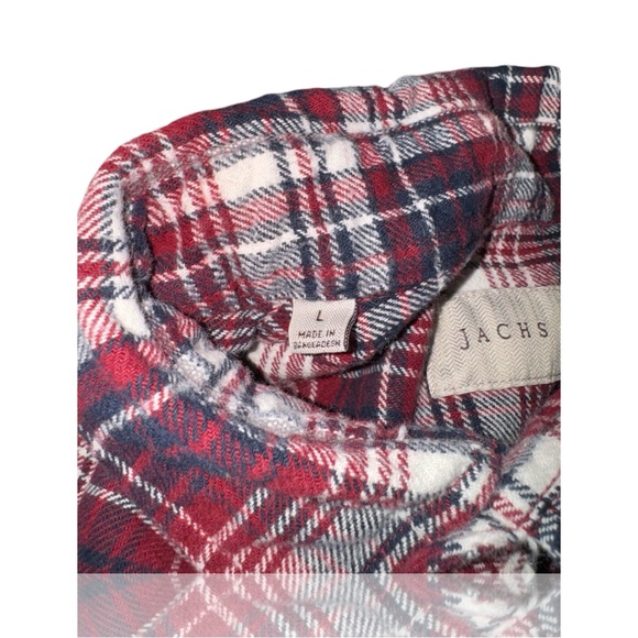 JACHS: Mens Fashionable Heavy Button Up Flannel Shirt: Large: GUC - Picture 4 of 5